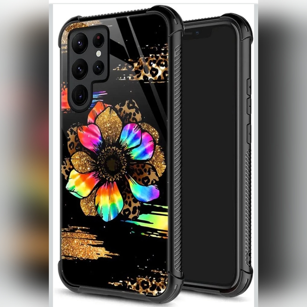 Samsung Galaxy S23Ultra Military Grade Multicolored Floral Phone Case-EUC